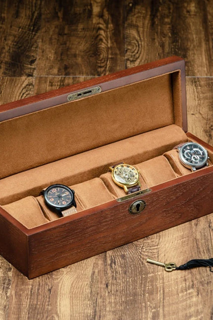 Boîte 6 Montres - Bois Précieux Marron