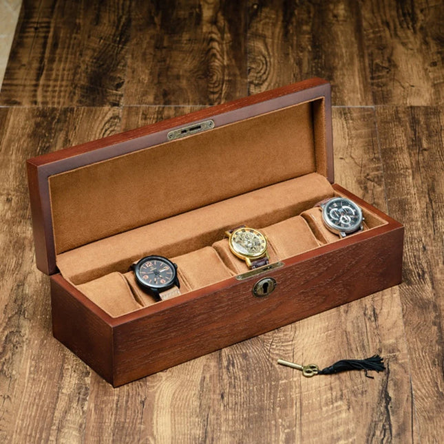 Boîte 6 Montres - Bois Précieux Marron