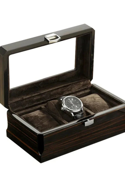 Rangement à Montre Noir - Bois