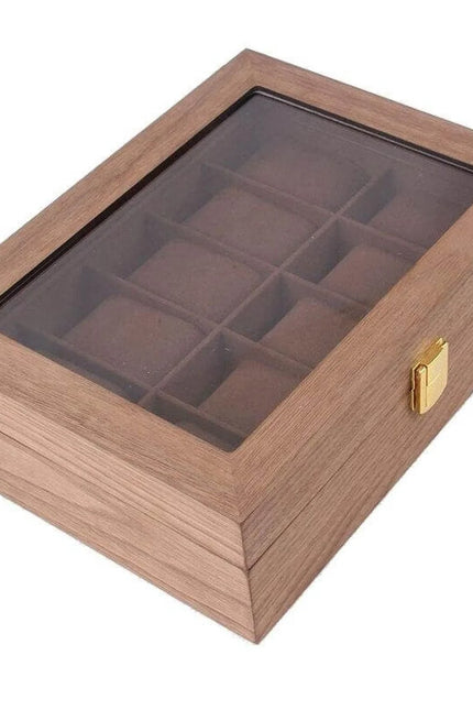 Coffret-10-montres-marron