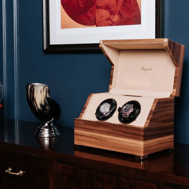 Remontoir 2 Montres - Bois Caramel