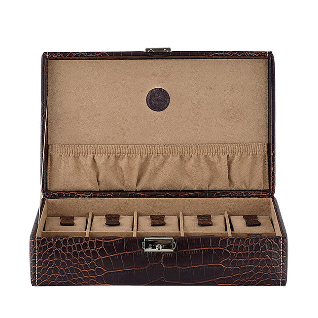 Boîte à Montre pour Homme - Cuir Marron Vintage
