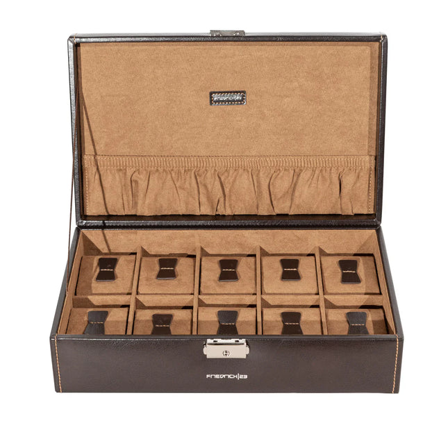Boîte à Montre Homme Marron - Velours délicat