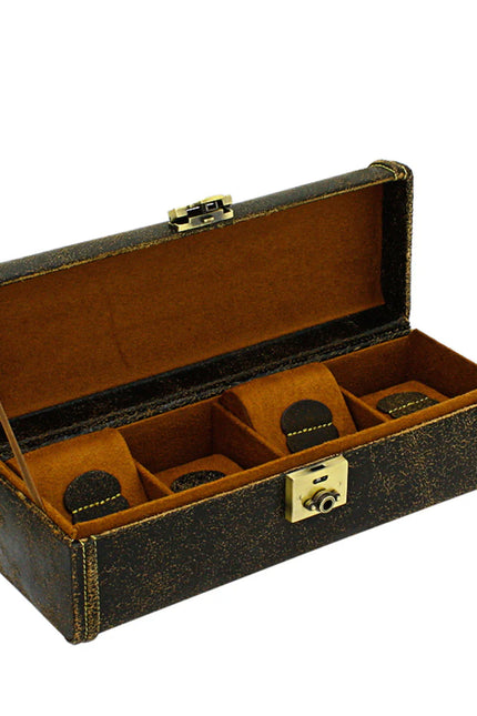 Boîte 5 Montres Vintage Marron - Royaume de la Boîte