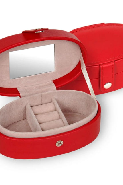 Petite Boîte à Bijoux en Cuir Rouge - Girlie
