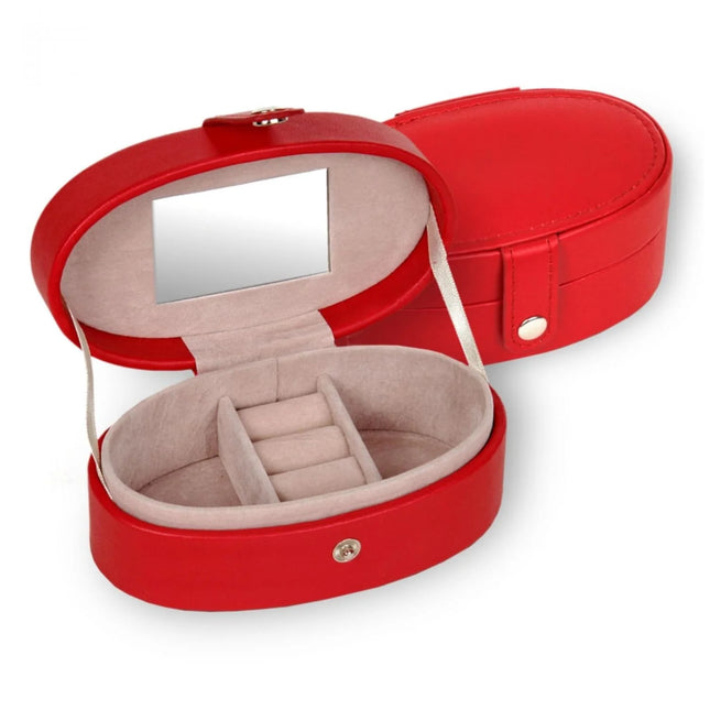 Petite Boîte à Bijoux en Cuir Rouge - Girlie