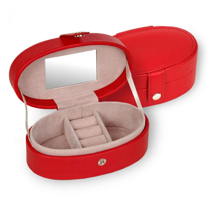 Petite Boîte à Bijoux en Cuir Rouge - Girlie
