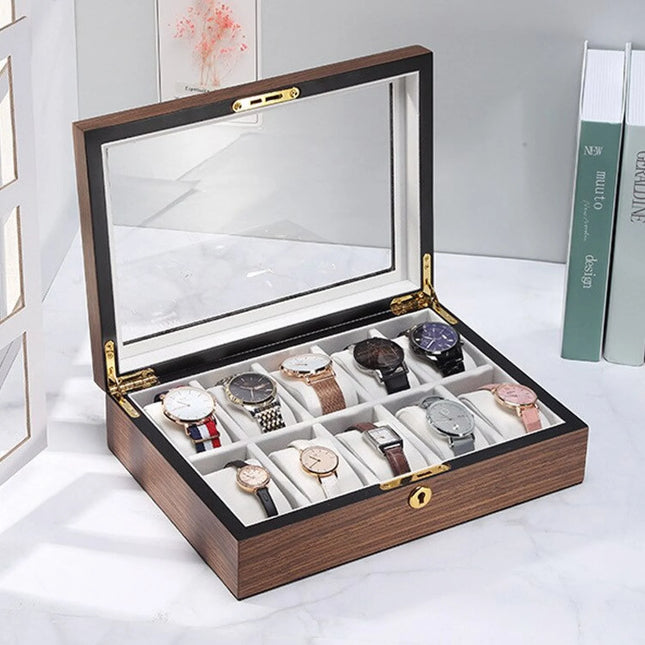 Coffret à Montre en Bois précieux - Noyer