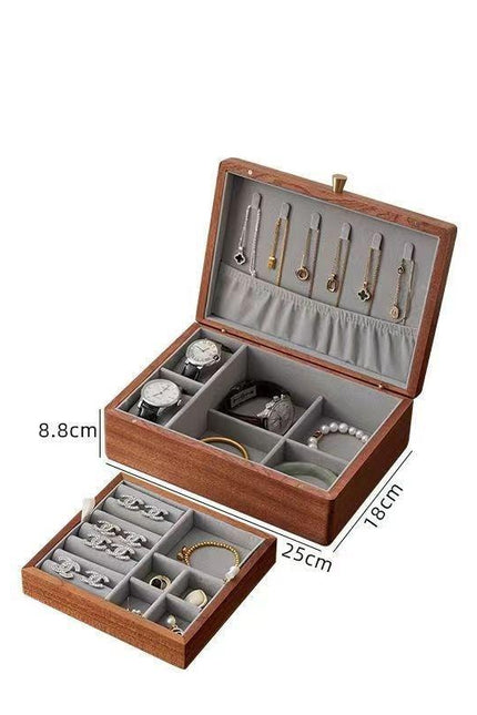 Boîte à Bijoux en Bois Grise - Royaume de la Boîte