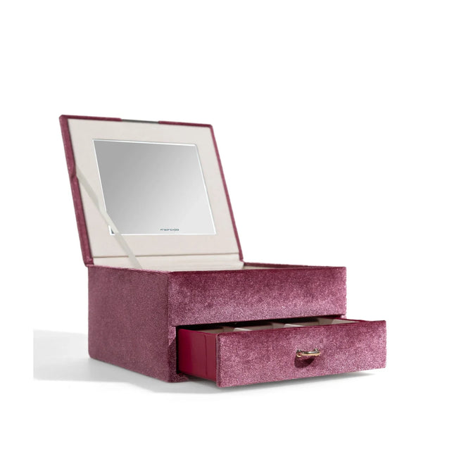 Coffret à Bijoux en Velours - Rose