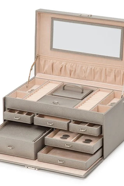 Boîte à Bijoux Luxe Grise - Royaume de la Boîte