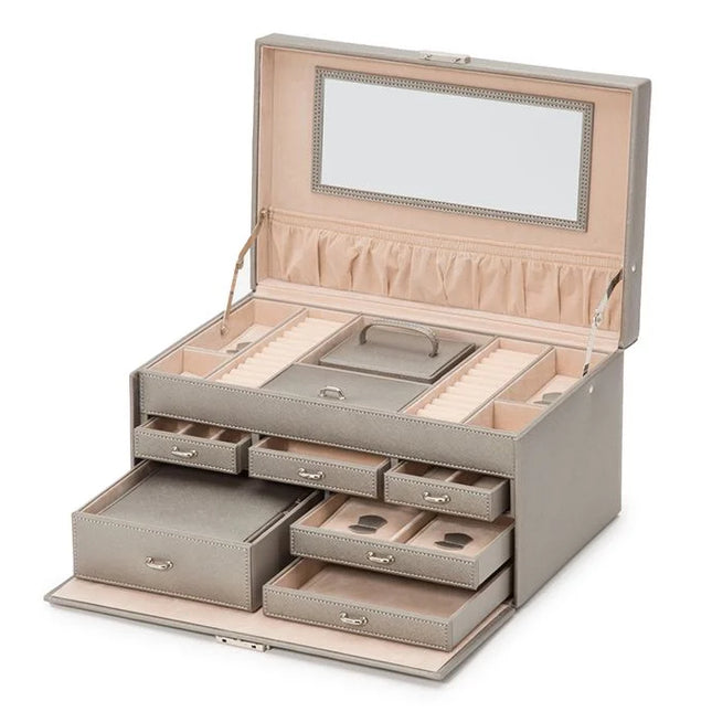 Boîte à Bijoux Luxe Grise - Royaume de la Boîte