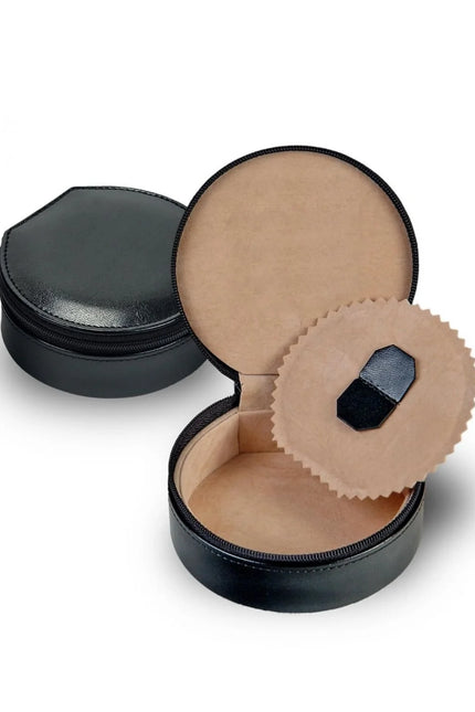 Mini Boîte à Bijoux Ronde - Noir