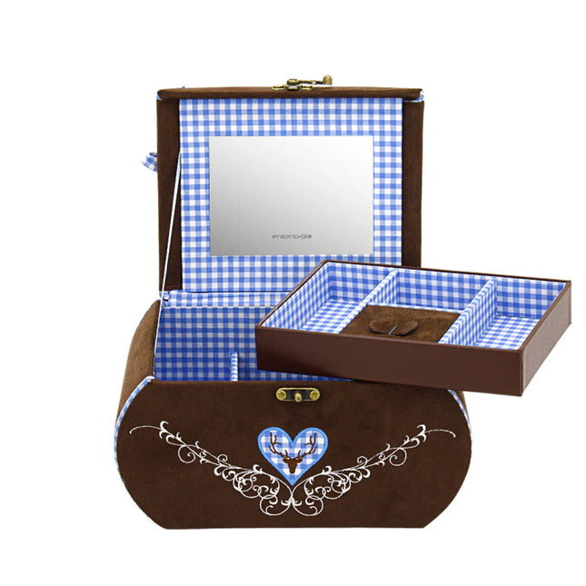 Boîte à Bijoux pour Petite Fille Bleu - Champêtre