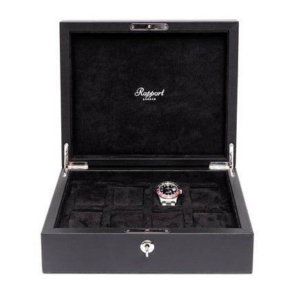 Boîte de Rangement à Montre Noire - Cuir Prestigieux