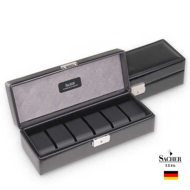 Coffret à Montre pour Homme en Cuir - Motif Rayé