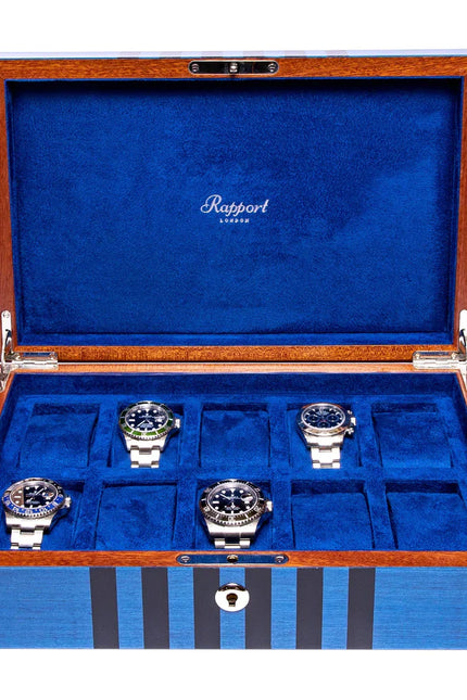 Boîte à Montre pour Homme en Bois - Bleu Profond