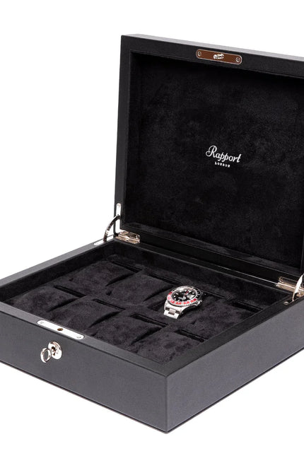 Boîte De Rangement À Montre Noire - Cuir Prestigieux