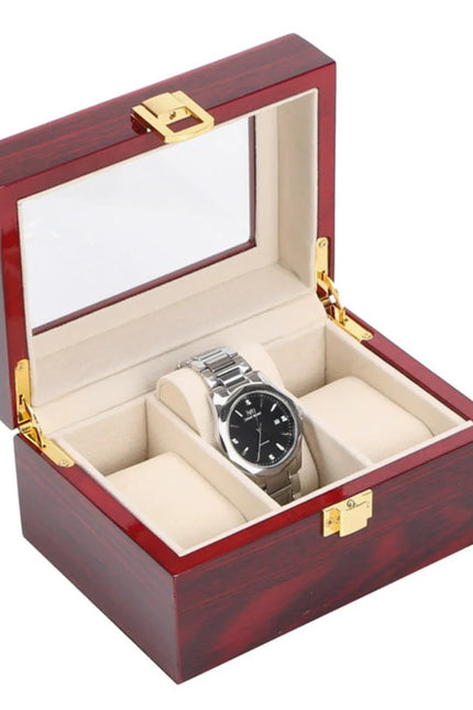 Boîte de Rangement à Montre pour Femme - Rouge