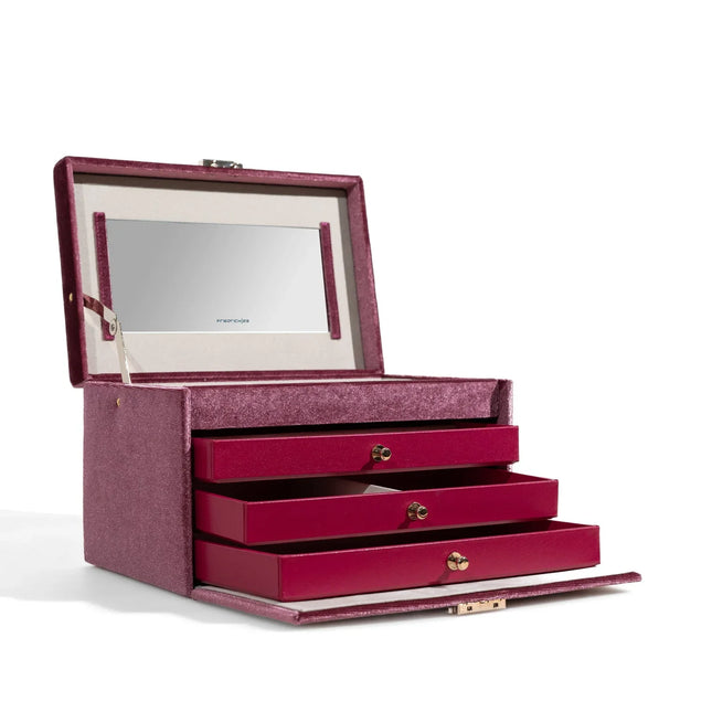 Boîte à Bijoux en Velours - Rose