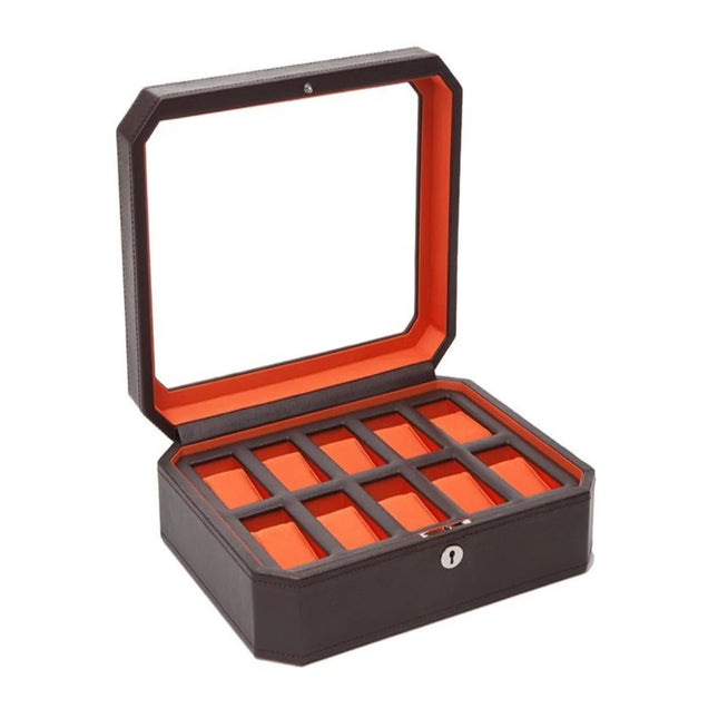 Coffret pour 10 Montres - Cuir Végétalien Noir