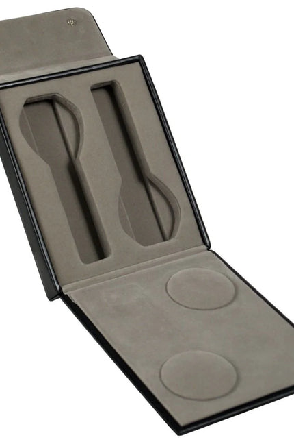 Étui pour 2 Montres en Cuir - Gris