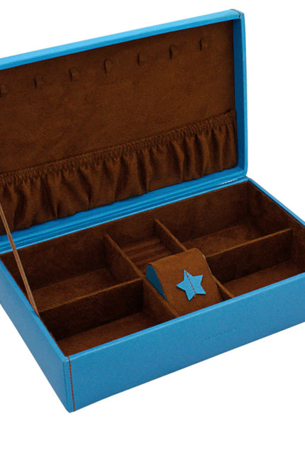 Boîte à Bijoux pour Fille - Bleu & Marron
