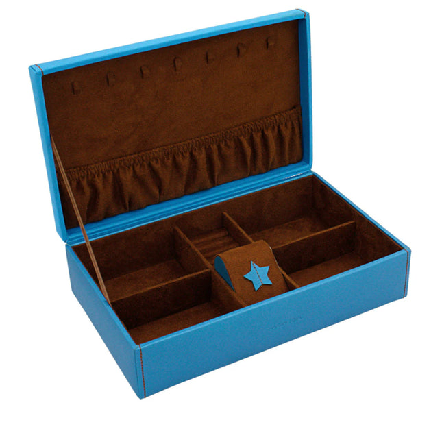 Boîte à Bijoux pour Fille - Bleu & Marron