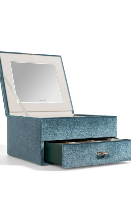 Coffret à Bijoux en Velours - Bleu