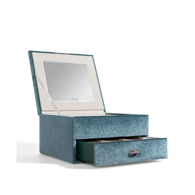 Coffret à Bijoux en Velours - Bleu