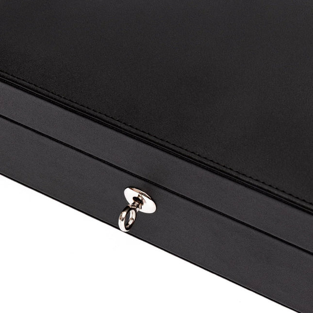 Boîte De Rangement À Montre Noire - Cuir Prestigieux