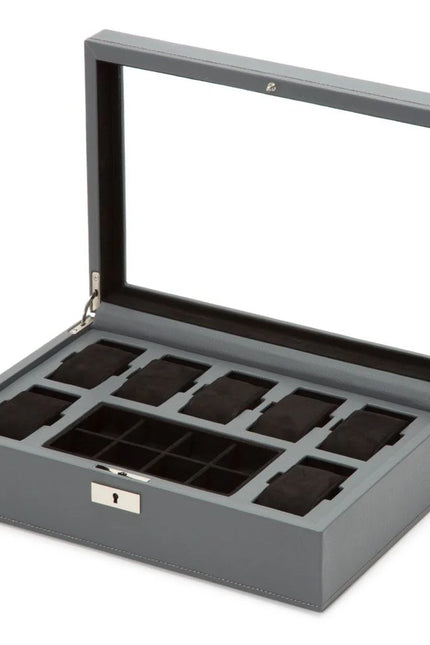 Coffret à Montres de Luxe Gris - Royaume de la Boîte