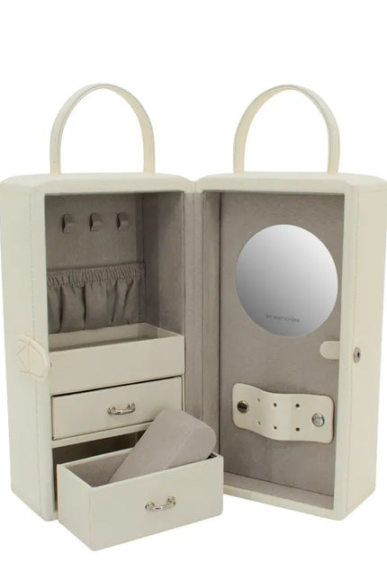 Coffret à Bijoux pour Femme de Voyage - Blanc