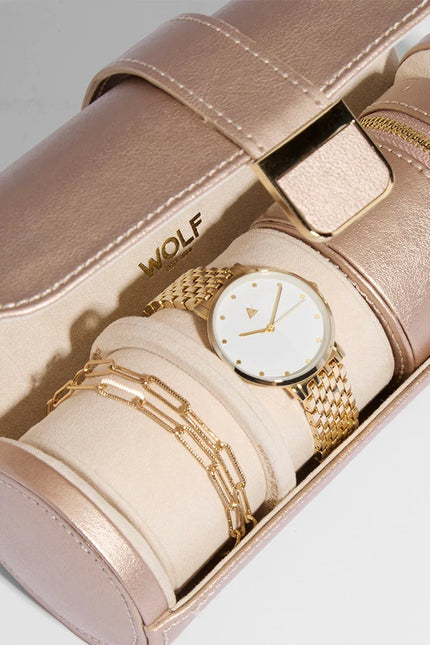 Étui à Montre de Voyage en Cuir - Gold