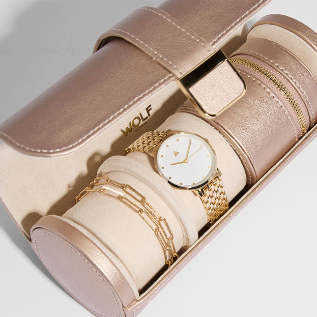 Étui à Montre de Voyage en Cuir - Gold