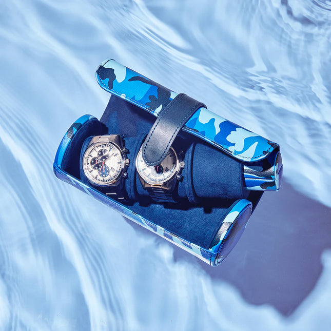 Étui pour 3 Montres - Bleu Océan