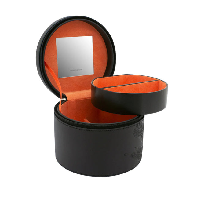 Boîte à Bijoux Ronde Noir - Style Bohème
