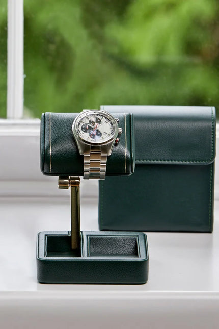 Porte Montre en Cuir - Vert Foncé