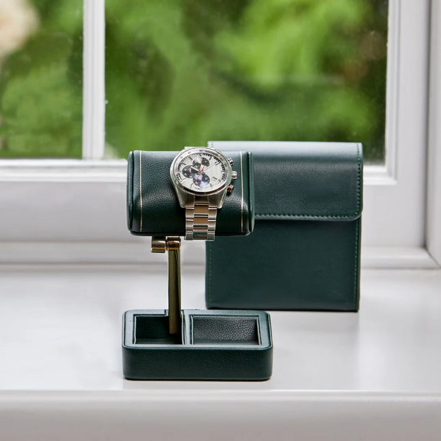 Porte Montre en Cuir - Vert Foncé